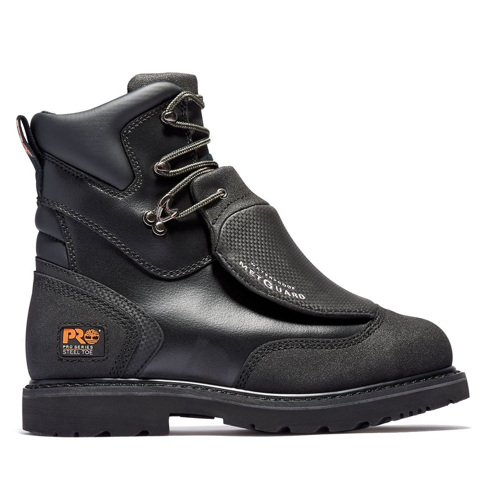 Botas de Trabajo Timberland Hombre Pro® Met Guard 8" Steel Toe Negras - Chile GOF-289756